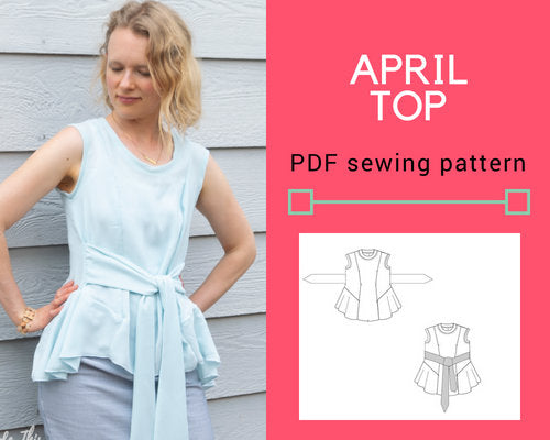 APRIL top and blouse PDF printable sewing pattern - DGpatterns