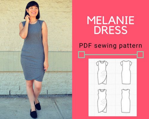 Melanie Dress PDF sewing pattern and sewing tutorial - DGpatterns