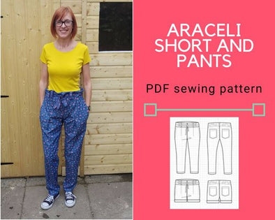 The Araceli Shorts and Pants PDF sewing pattern and sewing tutorial - DGpatterns