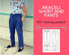 The Araceli Shorts and Pants PDF sewing pattern and sewing tutorial - DGpatterns