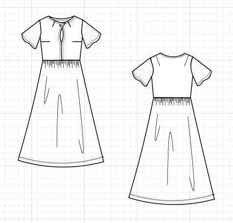 The Elena Dress PDF sewing pattern - DGpatterns