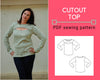 CUTOUT  top:  Printable PDF sewing pattern for women - DGpatterns