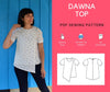 Dawna Top PDF sewing pattern - DGpatterns
