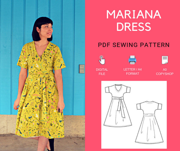 Mariana Dress PDF sewing pattern - DGpatterns