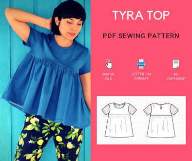 Tyra Top PDF sewing pattern - DGpatterns