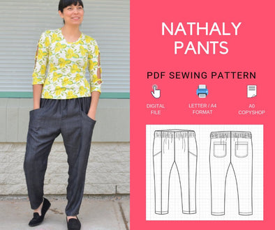 The Nathaly Pants PDF sewing patterns and sewing tutorial - DGpatterns