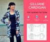 Gilliane Cardigan PDF sewing pattern and tutorial - DGpatterns