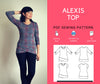 Alexis Top PDF sewing pattern and Sewing tutorial - DGpatterns