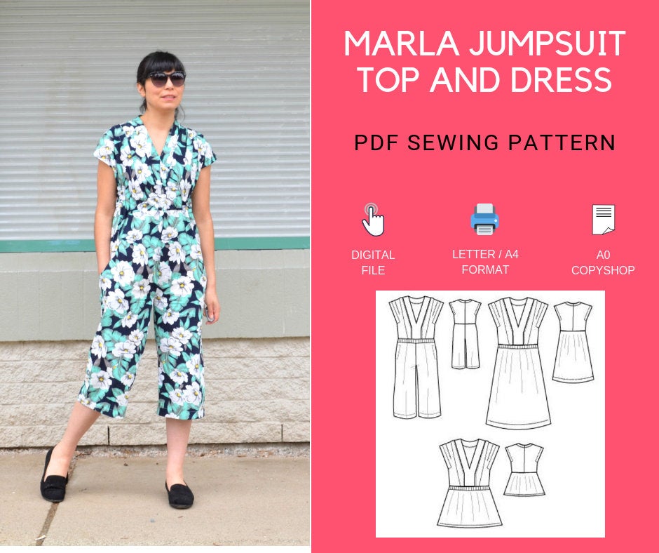 Anza Jumpsuit & Dress Digital Sewing Pattern (PDF)