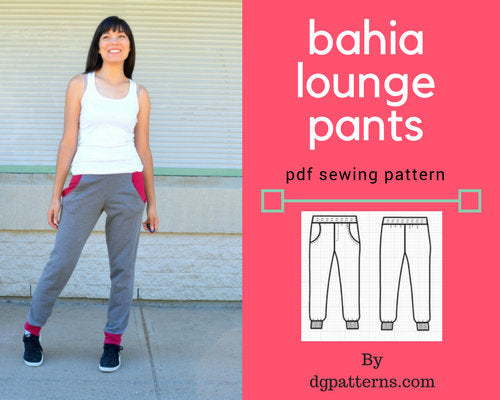 The Bahia Lounge Pants PDF sewing pattern and printable sewing