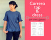The Carrera Top and Dress Printable Sewing pattern - DGpatterns