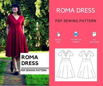 The Roma Dress PDF sewing pattern and Tutorial - DGpatterns