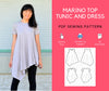 The Marino Top, Tunic and Dress PDF sewing pattern and sewing tutorial for women - DGpatterns